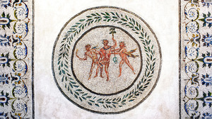 Rome Mosaic Classic Art Roman Mythology Greek Mythology Dionysos Satyr Dionysos And Satyrs With Laur 8000x4500 Wallpaper