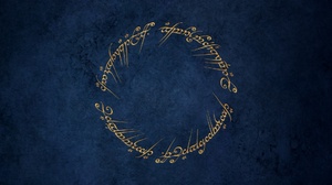 The Lord Of The Rings Digital Art Simple Background Blue Background Minimalism Text Circle J R R Tol 1920x1200 Wallpaper