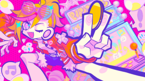 MuseDash Anime Girls Kawai Artist Music Colorful Musical Notes Coins Lollipop 1920x1080 Wallpaper