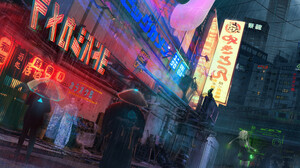 Strigiformes Cyberpunk Dystopian Futuristic City Digital Art Artwork 3840x1413 Wallpaper