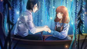 Kaguya Sama Love Is War Couple Anime Boys Anime Girls Boat Water Plants 4089x3170 Wallpaper