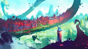 Abstract Fantasy Art Duelyst Colorful 1920x1080 Wallpaper