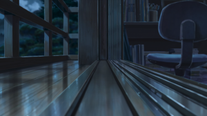 Dark Background Doorways Night Line Art Desk Balcony Anime Wood Swivel Chair Bookcase 7680x4320 Wallpaper