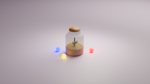 Blender Jar Cactus Simple Background Minimalism Ball 1980x1080 Wallpaper