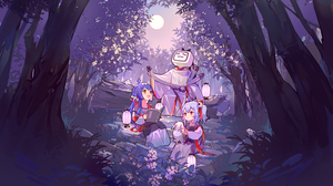 Bilibili Mid Autumn Festival Anime Girls Anime Digital Art Nature Trees 4551x2560 Wallpaper