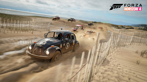 Forza Horizon 4 Video Games Car Volkswagen Beetle Racing Logo Road 3840x2160 Wallpaper
