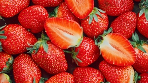 Strawberries Fruit Food Red Still Life Top View 3000x2000 Wallpaper