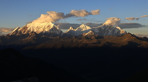 Tibet Clouds Mountains Snow Nature Sky Sunlight Sunset Sunset Glow Landscape 8192x5464 Wallpaper