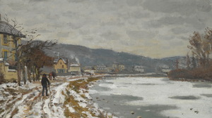 Impressionism Claude Monet Artwork Classic Art Painting Winter Snow 2000x1556 Wallpaper