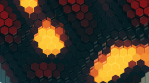 3D Abstract Blender Abstract Lava Hexagon 2560x1440 Wallpaper