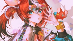 Anime Anime Girls Redhead Hakos Baelz Hololive Sunglasses 3840x2522 Wallpaper
