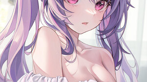 Genshin Impact Artwork Keqing Genshin Impact Anime Anime Girls Purple Hair Purple Eyes Twintails Cat 1442x2048 Wallpaper