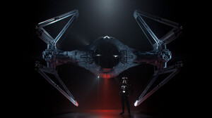 Star Wars Imperial Forces Star Wars Ships Digital Art TiE Fighter Pilot Vehicle Spaceship Dark Backg 1920x1080 Wallpaper