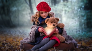 Magic Book Teddy Bear Stuffed Animal Hat 2048x1638 Wallpaper