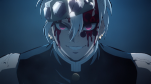 Kimetsu No Yaiba Tengen Uzui Demon Anime Anime Screenshot Anime Boys White Hair Smiling Pink Eyes He 1920x1080 Wallpaper