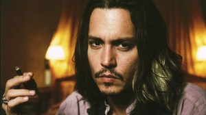 Johnny Depp Man Boy Actor Celebrity Face Cigar Long Hair Moustache 1920x1200 Wallpaper