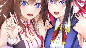 Anime Anime Girls Virtual Youtuber Hololive AZKi Tokino Sora Artwork Digital Art Fan Art Brunette Bl 1447x2046 Wallpaper
