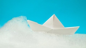 Origami Boat Paper Boat 2560x1443 Wallpaper