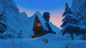 Matt Vince Digital Art Artwork Illustration Landscape House Snow Trees The Legend Of Zelda Majoras M 3840x2160 Wallpaper