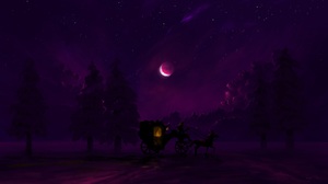 Carriage Horse Moon Forest Winter 1920x1080 Wallpaper