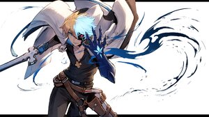 Guilty Gear Anime Boys Ky Kiske White Background Simple Background Minimalism Sword Weapon 1920x1200 Wallpaper