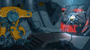 4K Cyberpunk Futuristic Robot Environment Ultrawide 4400x1902 Wallpaper