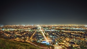 Los Angeles California Night Cityscape City City Lights Low Quality Image 1920x1200 Wallpaper