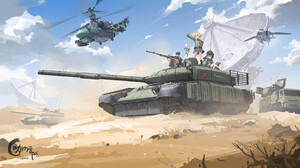 Girls Und Panzer Artwork War Thunder Anime Girls Genshin Impact Anime Tank Tank Girl Kamov Ka 52 Mis 3280x1768 Wallpaper
