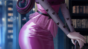 Draculaura Monster High Vampires Fantasy Girl Library Ponytail Bangs Bats Dress Pink Dress Artwork D 3900x7500 Wallpaper