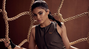 Black Hair Brown Eyes Earrings Kylie Jenner Model Ponytail Rope Woman 3104x1746 Wallpaper