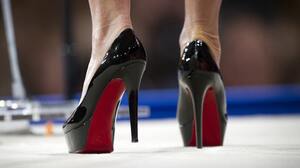 Women High Heels Louboutin Depth Of Field Legs Black Heels 2896x1629 Wallpaper