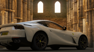 Assetto Corsa Video Games Video Game Art CGi Car Ferrari Ferrari 812 Superfast Rear View Taillights  3840x1920 Wallpaper