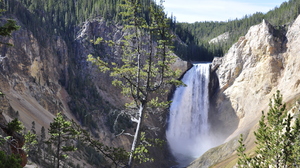 Cliff National Park Nature River Usa Waterfall Yellowstone 4288x2848 Wallpaper
