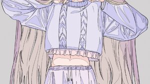 Cogecha Anime Anime Girls Portrait Display Long Hair Looking At Viewer Simple Background Minimalism 1749x2048 wallpaper