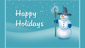 Snowman Snow Christmas Hat Gloves 3840x2658 Wallpaper
