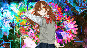 Anime Girls Creative Coding Hori Kyouko Horimiya Schoolgirl School Uniform Bow Tie Brunette Brown Ey 1920x1080 Wallpaper