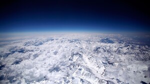 Aerial Cloud Horizon Mountain Snow Space 1920x1200 Wallpaper