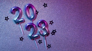2023 Year New Year Balloon Minimalism Simple Background 1920x1280 Wallpaper