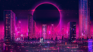 JoeyJazz Science Fiction Neon Digital 2560x1440 Wallpaper