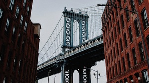 City Bridge Architecture New York City Manhattan Bridge Empire State Building Brooklyn Dumbo 1920x1534 Wallpaper