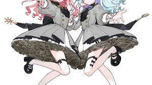 Anime Anime Girls Virtual Youtuber Akatsuki Mikado Akatsuki Oboro Pink Hair Blue Hair Twintails Twin 1339x1406 Wallpaper