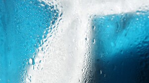 Macro Minimalism Water On Glass Blurred Cyan 2560x1600 Wallpaper