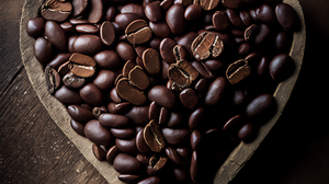 Ai Art Vertical Portrait Display Heart Coffee Beans 1920x3328 Wallpaper