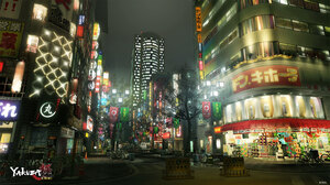 Yakuza 0 Yakuza Like A Dragon Video Games Night City City Lights Building Logo Video Game Art Sign J 2560x1440 wallpaper