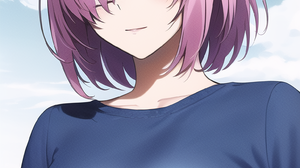 Anime Anime Girls Ai Art Fate Series Fate Grand Order Mash Kyrielight Short Hair Purple Hair Solo Ar 1536x2304 Wallpaper