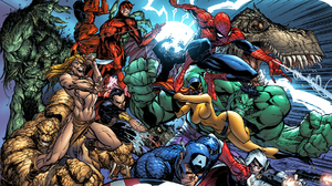 Marvel Comics Man Thing Deadpool Daredevil Magneto Marvel Comics Spider Man Ka Zar Marvel Comics Hul 1800x1309 Wallpaper