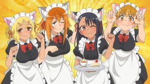 Nagatoro Hayase Please Dont Bully Me Nagatoro Anime Girls Maid Cat Girl Maid Outfit One Eye Closed C 1920x1080 Wallpaper