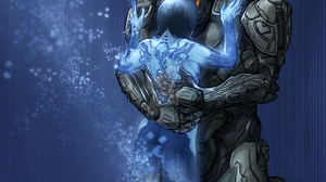 Halo Halo 4 Video Games Video Game Art Master Chief Spartan Ii Cortana Short Hair Blue Hair Blue Ski 1600x2263 Wallpaper