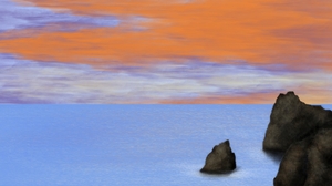 Digital Painting Digital Art Nature Shoreline Cliffside 1920x1080 Wallpaper