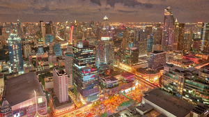 Trey Ratcliff Thailand Bangkok City Lights Skyscraper 7680x4320 Wallpaper